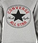 ORIGINMENSWEAR [Grey, S-M] LADIES WOMENS KIDS CONVERSE ALL STAR PRINTED CLASSIC JUMPER SWEATSHIRT TOP